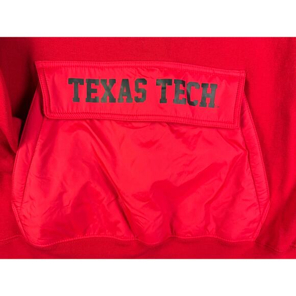 Texas Tech Red Raiders E5 1/4 Zip Fleece Pullover Jacket Red Black Men LargeNCAA - Picture 5 of 8